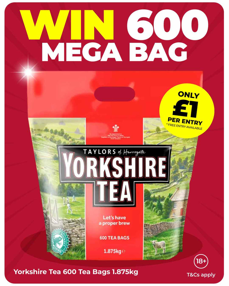 Win Yorkshire Tea 600 Mega Bag